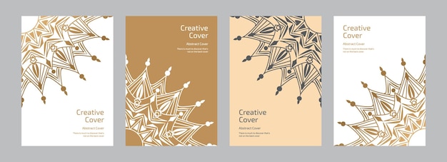 Modello di relazione isolato Presentazione aziendale creativa Disegno di brochure geometrica