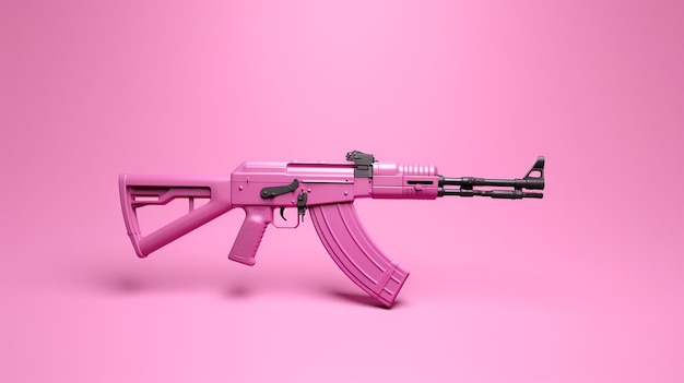 Modello di rendering 3D del fucile d'assalto AK47 Foto di immagini stock ultra realistiche