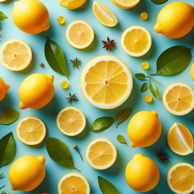 Modello di ripetizione senza cuciture dei limoni