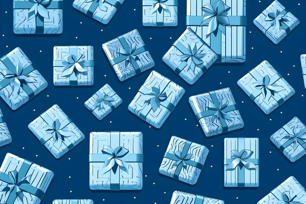 Modello di scatole di Natale blu