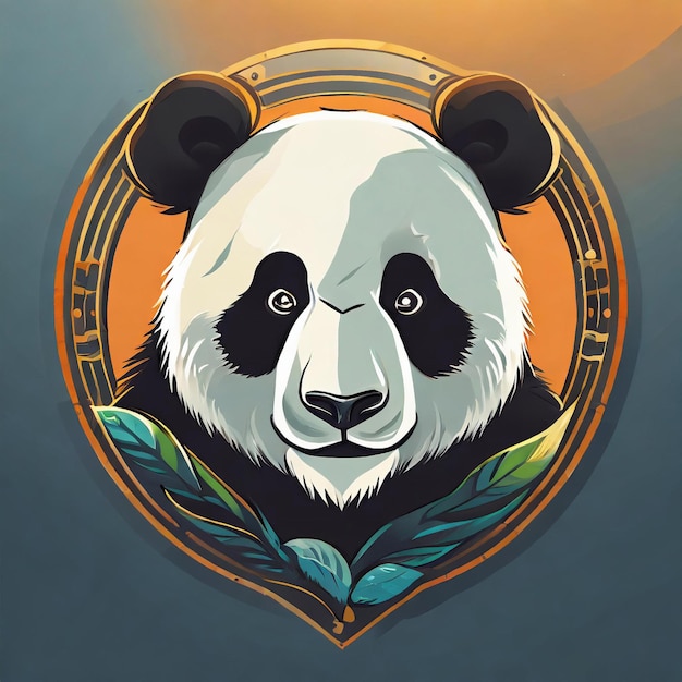 modello di segno animale vettoriale del logo panda