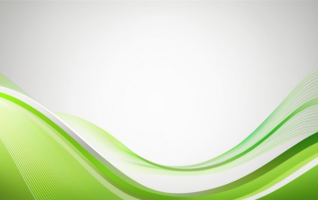 Modello di sfondo con cornice curva verde elegante