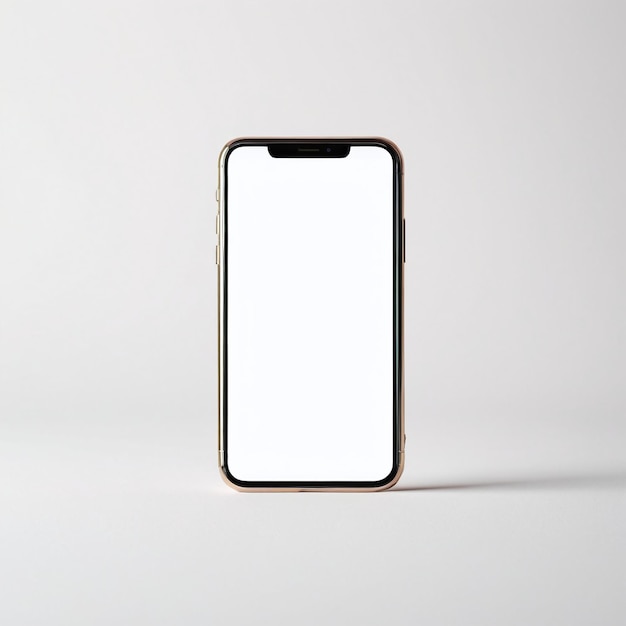 Modello di telefono cellulare su sfondo isolato