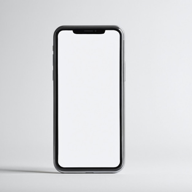 Modello di telefono cellulare su sfondo isolato