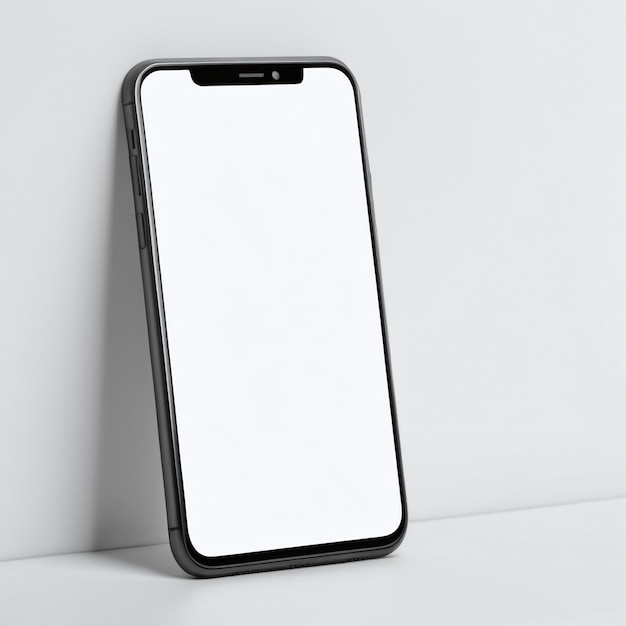 Modello di telefono cellulare su sfondo isolato