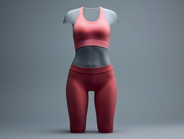 Modello di tuta da ginnastica femminile 3D