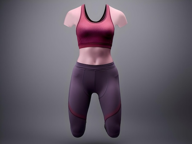 Modello di tuta da ginnastica femminile 3D