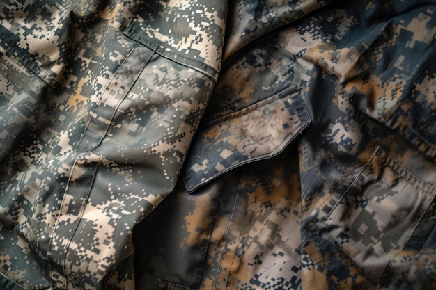 Modello di uniforme militare sfondo astratto e consistenza