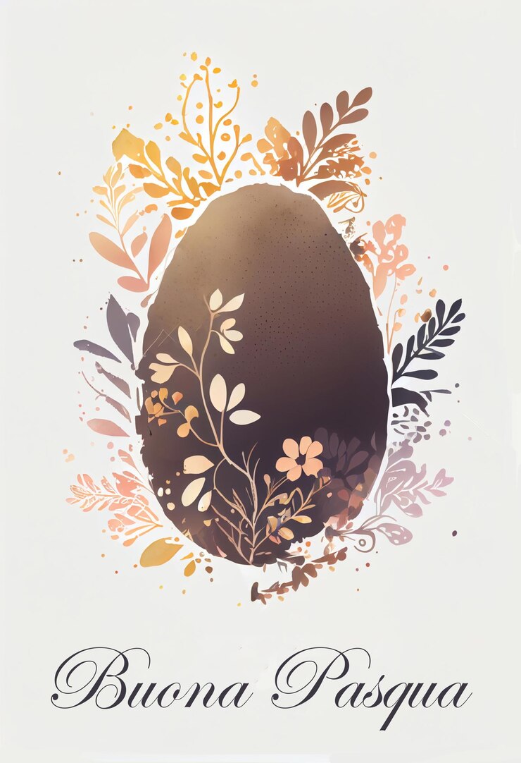 Foto modello di uovo di pasqua. carta intestata dell'acquerello con copyspace generativo ai