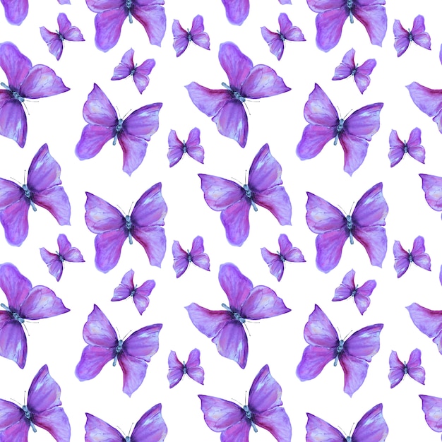 Modello estivo con farfalle viola