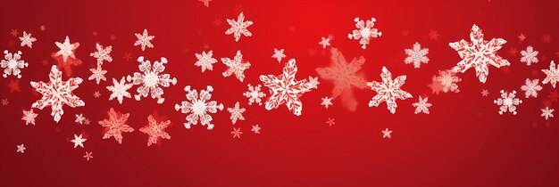 Modello festivo di fiocchi di neve rossi
