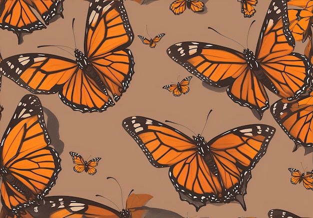 Modello generato dall'Ai delle farfalle monarca
