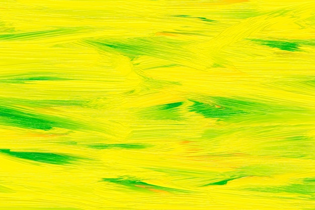 Modello giallo e verde sul muro. Modello di colori ad olio. Colori vivaci, disegno ad acquerello, sfondo dipinto astratto.