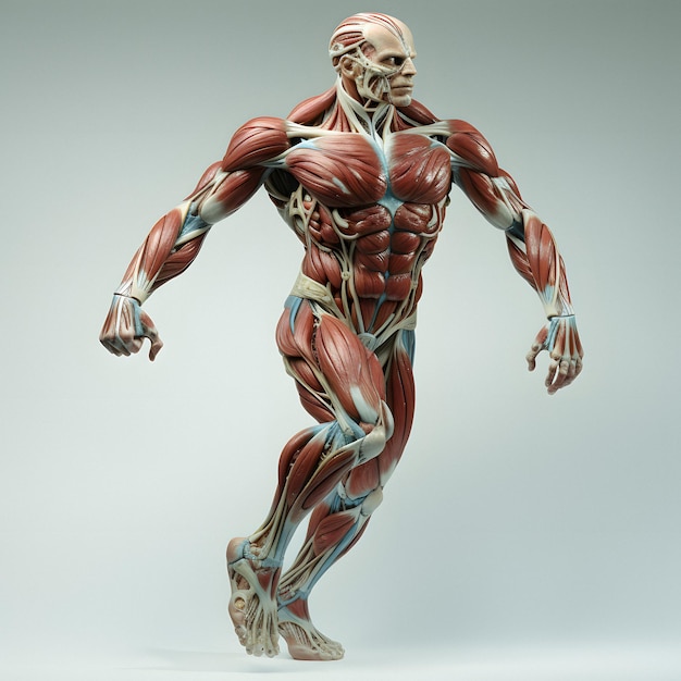 modello maschile arafed di un uomo muscoloso con muscoli e muscoli esposti AI generativa