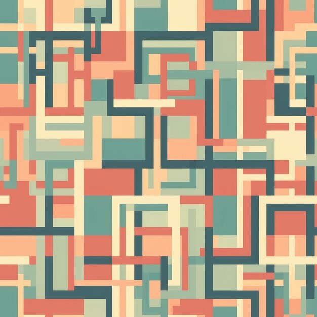 Modello moderno con quadrati sovrapposti in colori pastello Sfondi senza giunture infiniti IA generativa