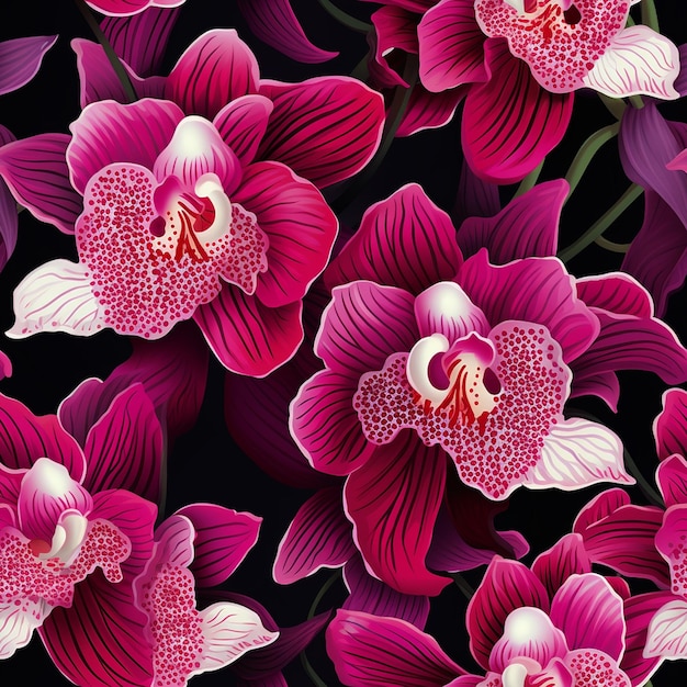 Modello orchidea per il design tessile