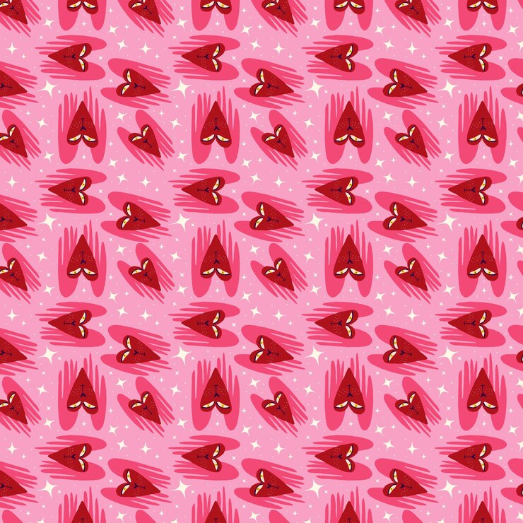 Foto modello rosa di san valentino con orribili cuori funky groovy personaggi d'amore carini