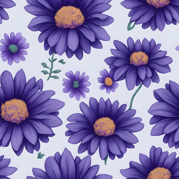 modello senza cuciture a fiori viola