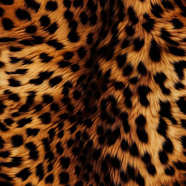 Modello senza cuciture animale trama pelosa sfondo leopardo