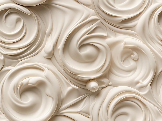 Modello senza cuciture con crema yogurt design sfondo design AIxA generativo