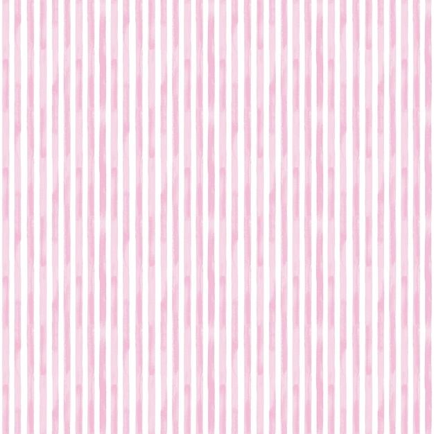 Modello senza cuciture con strisce rosa. Fondo rosa e bianco disegnato a mano dell'acquerello. Carta da parati, involucro, tessile, tessuto