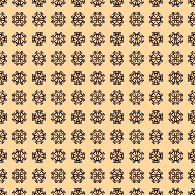 Modello senza cuciture con un mandala oro e marrone su sfondo beige. royalty illustrazione gratuita