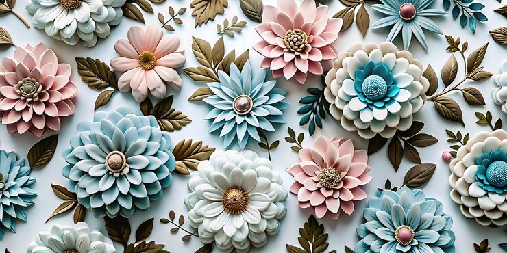 Foto modello senza cuciture di farfalla rosa florale 3d