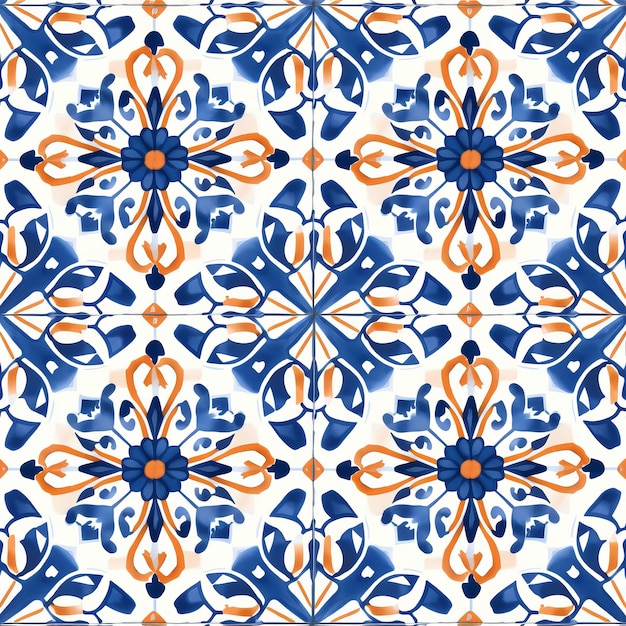 Modello senza cuciture di piastrelle mediterranee