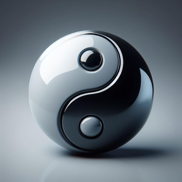 Modello simbolico Yin Yang 3d