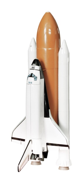 Modello Space Shuttle isolato su sfondo bianco con tracciato di ritaglio Elementi di questa immagine forniti dalla NASA
