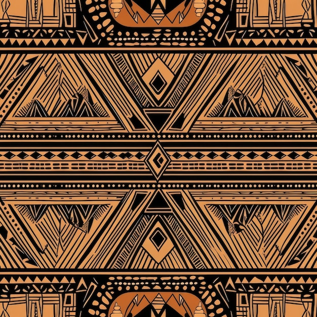 Modello tribale africano Illustrazione Generativo AIxD