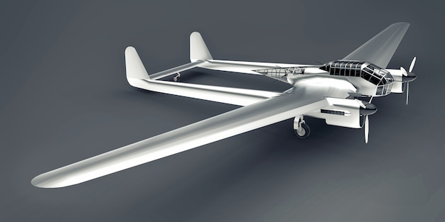 Modello tridimensionale dell'aereo bombardiere della seconda guerra mondiale
