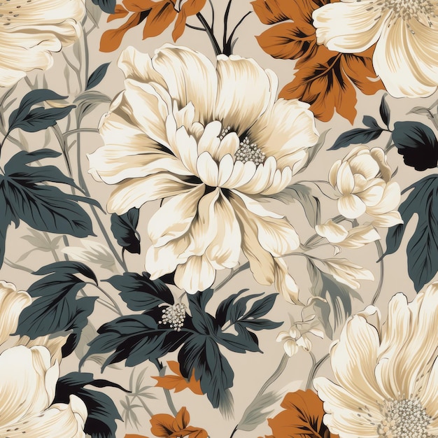 modello vintage floreale disegno a foglia astratto sfondo illustrato realizzato per tessuti o stampe mare