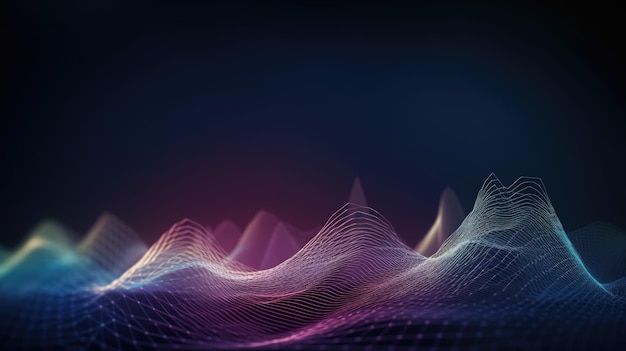Modern abstract digital wave particle background Generative AI AIG21