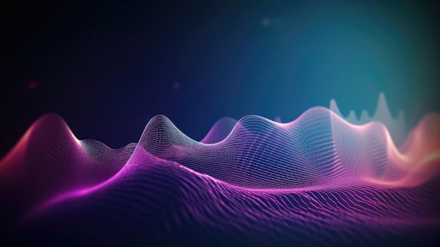 Modern abstract digital wave particle background Generative AI AIG21