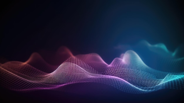 Modern abstract digital wave particle background Generative AI AIG21