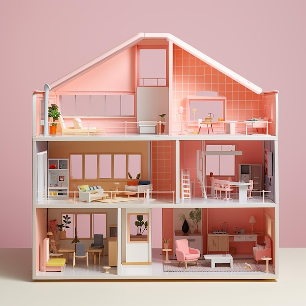 Modern Barbie Dream House Un paradiso rosa con design aperto