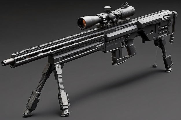 Modern Bullpup Design Sniper Rifle con Bipod pieghevole e binario monolitico