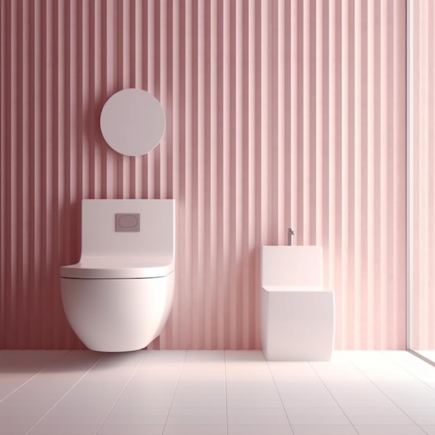Modern Interior Design Elegance 3D rende mobili unici e concetti di bagno eleganti