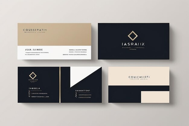 Modern Minimalism Minimalist Geometric Layout Business Card