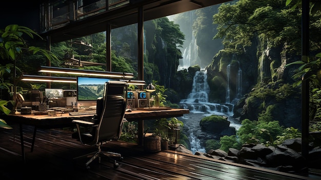 Modern Office Oasis IA generativa