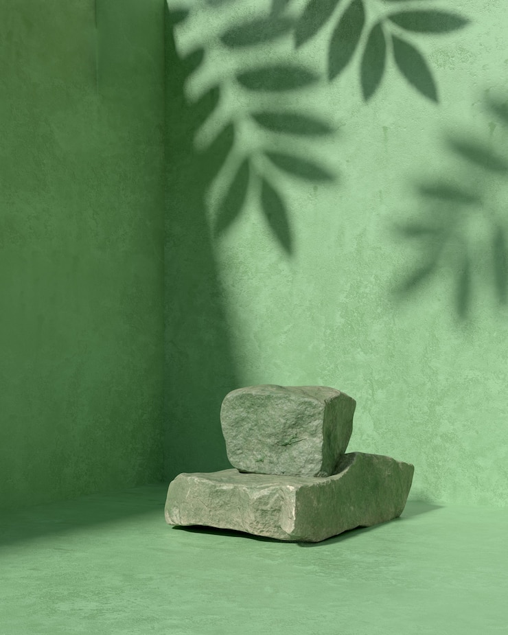 Modern Product Display Podium With Sunlight.