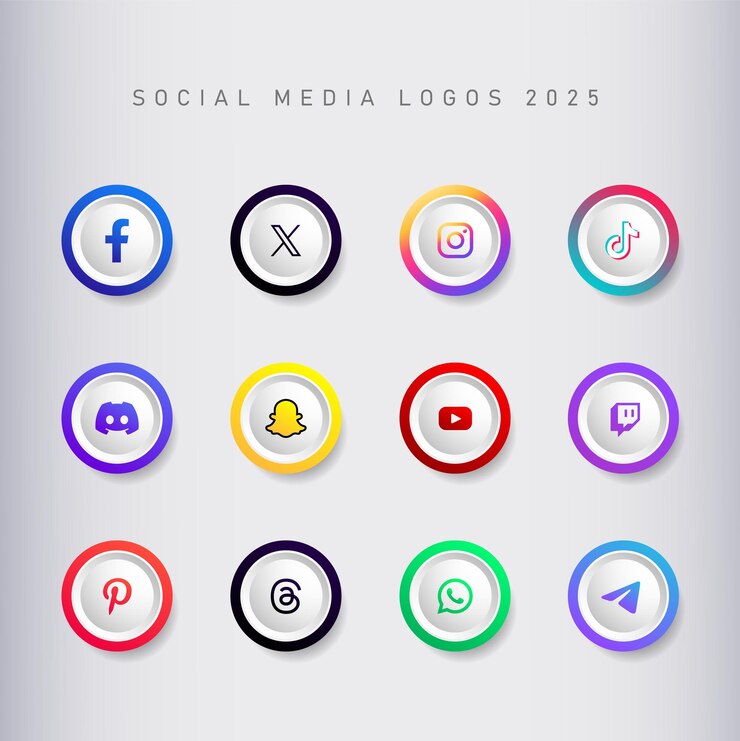 Modern Social Media Logo Collection (Collezione di logo dei social media moderni)