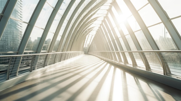 Moderna architettura del ponte sfondo astratto luce solare AI generativa AIG20