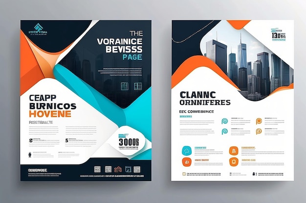 Moderno business multiuso flyer design e modello di pagina di copertina aziendale