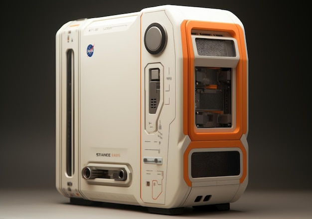 moderno case per PC da gioco in stile spaziale Technology Case per PC futuristico AI generativo