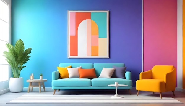 Moderno design degli interni del soggiorno