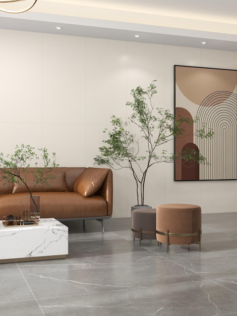 Moderno design degli interni del soggiorno