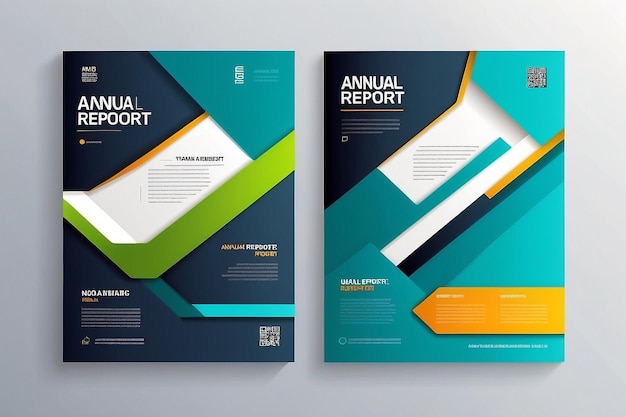 Moderno design della copertina del libro Rapporto annuale Catalogo di modelli di opuscoli