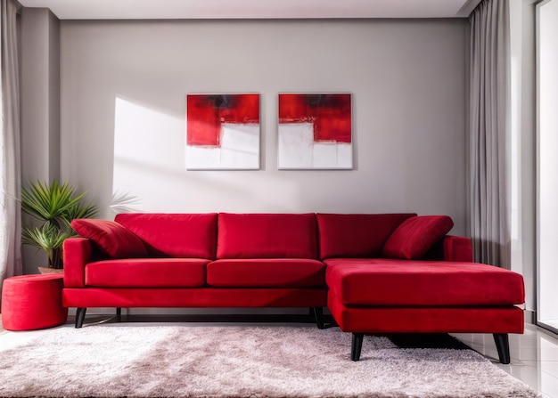 moderno e lussuoso interior design del soggiorno con moderno divano e mobili per la casa